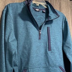Men’s Lands’ End Blue Quarter-Zip Pullover